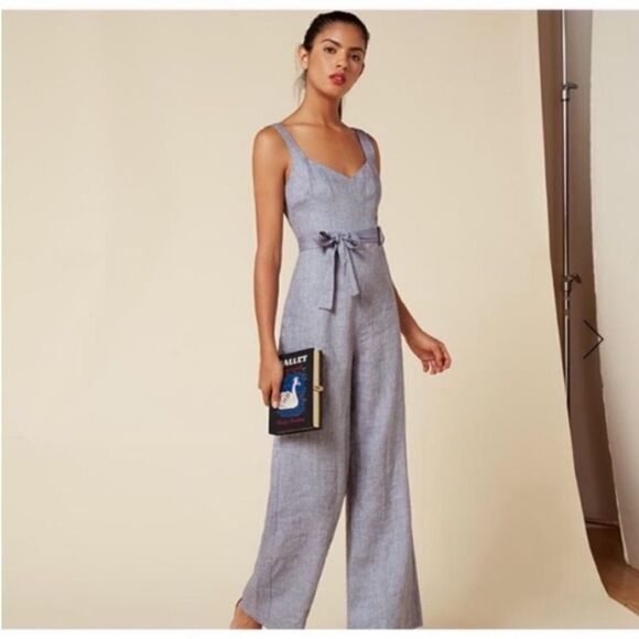 Reformation Elegant Gray Jumpsuit, XS - Picture 1 of 9